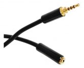 Extensão 1 Metro P1 2,5mm 4 Vias Polos P/headset Celular