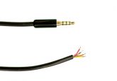 Cabo Reparo Headset Gamer 1 Lado Plug P3 P2 4 Vias C/2 Metro